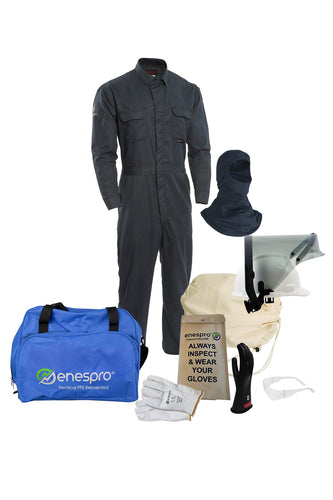 Enespro® TECGEN FR 8 cal Navy Coverall Arc Flash Kit with Balaclava